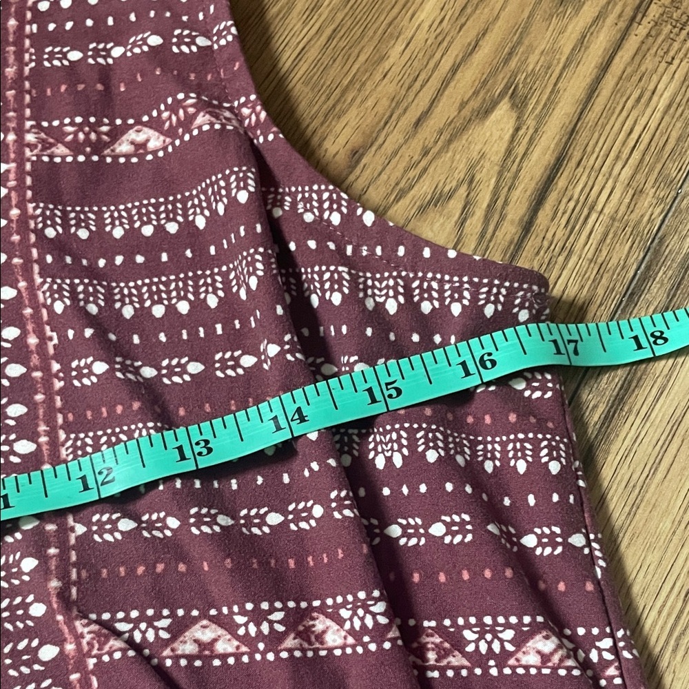 Derek Heart Burgundy and Cream Sleeveless Dress 5/$85​ - Picture 3 of 4